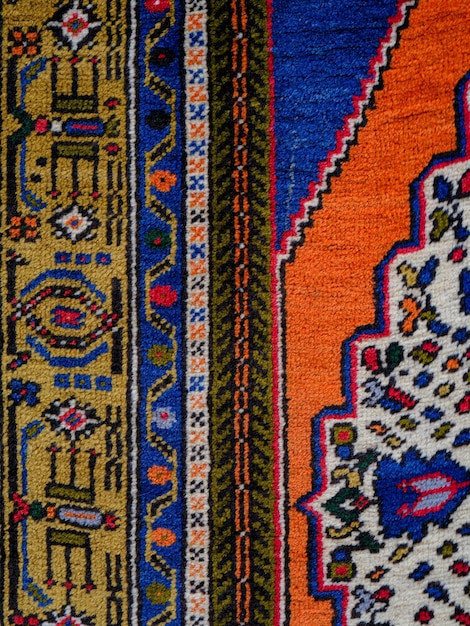 Traditional Turkish carpet in a store