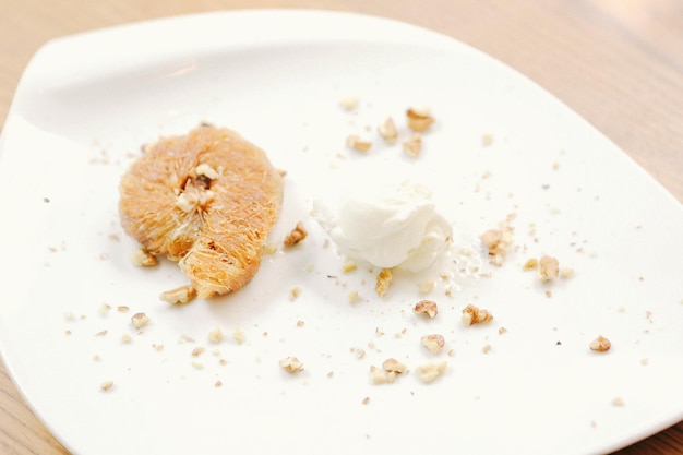 Traditional turkish dessert baklava with cashew walnuts Homemade baklava with nuts and honey