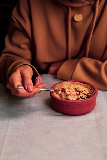 traditional Turkish dessert milk pudding with rice