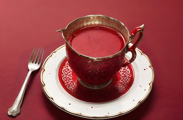 traditional turkish tea and red speckled