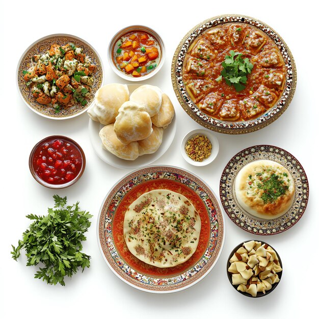 Traditional Uzbek oriental cuisine islamic arabic symbol