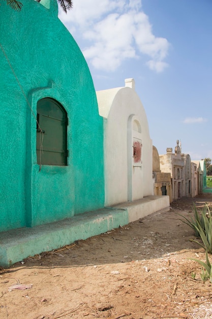 Traditional village cemetery near Cairo, Egypt