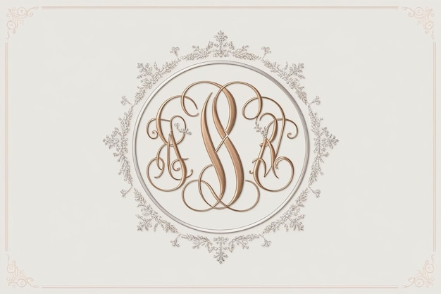 Photo traditional wedding monogram designs