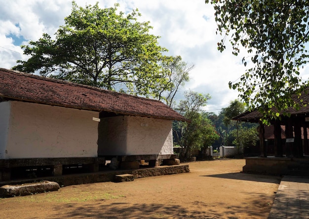 Traditional wood carvings of Embekka Devalaya , Embekka Devalaya was built by the King Vikramabahu III of Gampola Era in Sri Lanka.