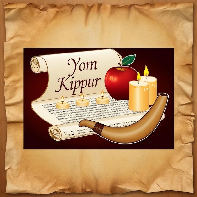 Photo traditional yom kippur reflecting on jewish heritage