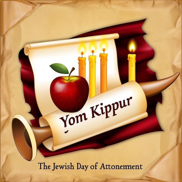 Photo traditional yom kippur reflecting on jewish heritage