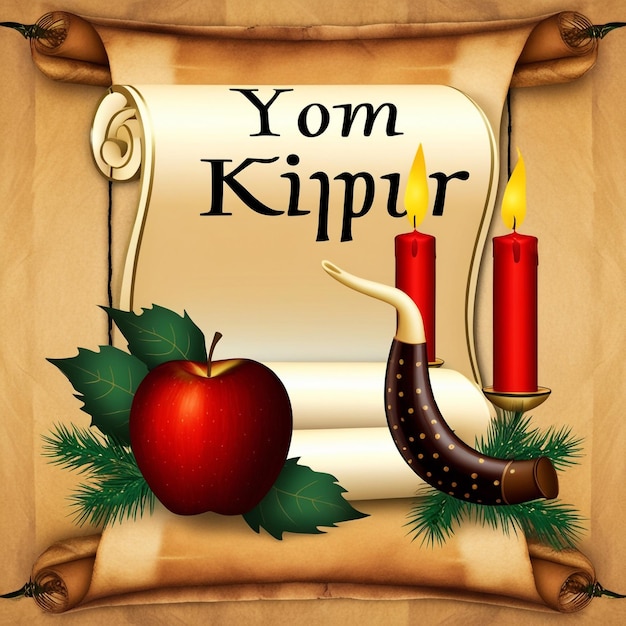 Photo traditional yom kippur reflecting on jewish heritage