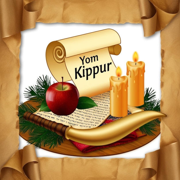 Photo traditional yom kippur reflecting on jewish heritage