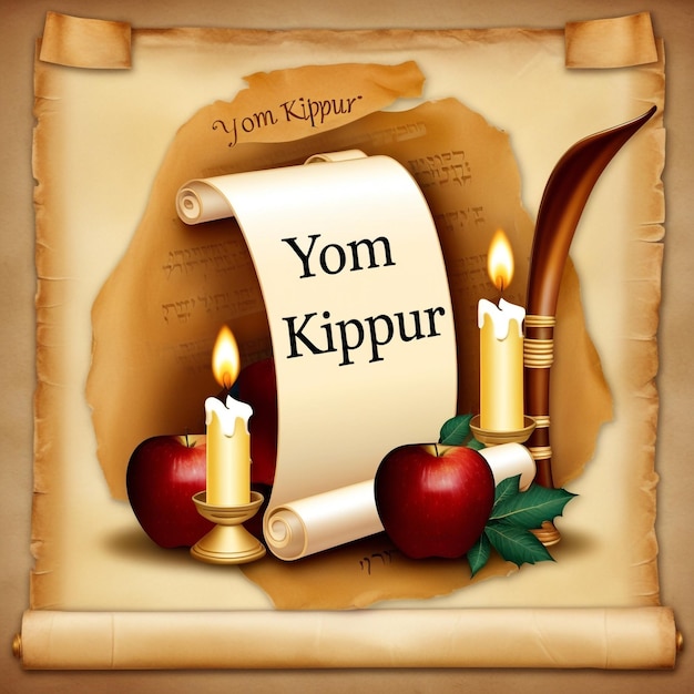 Photo traditional yom kippur reflecting on jewish heritage