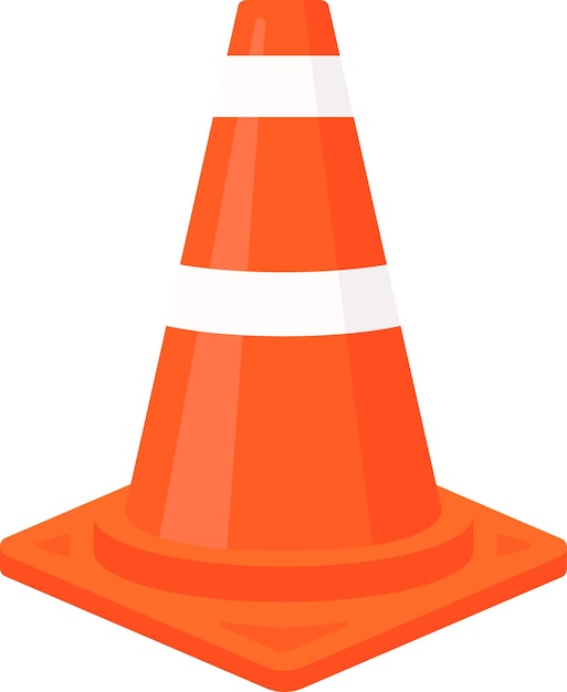 Photo traffic cone isolated on white background vector illustration traffic vector illustration