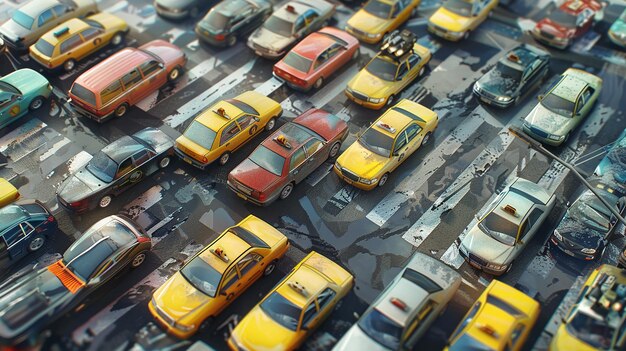 Photo traffic jam in high detail and photorealistic quality