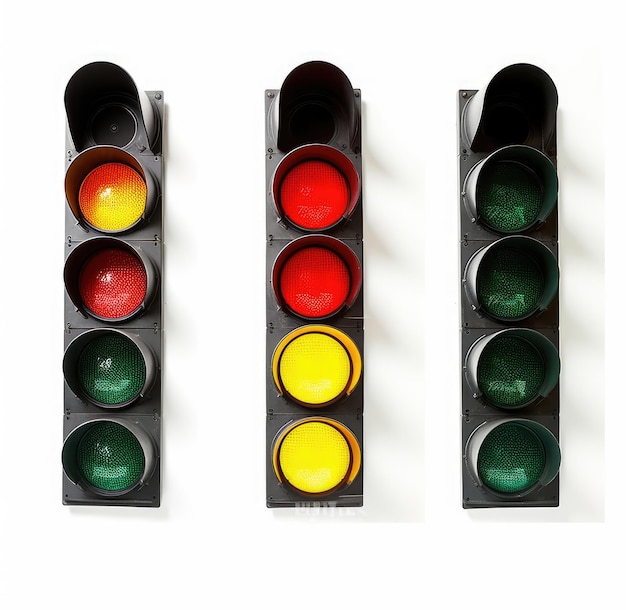 Traffic lights in a row