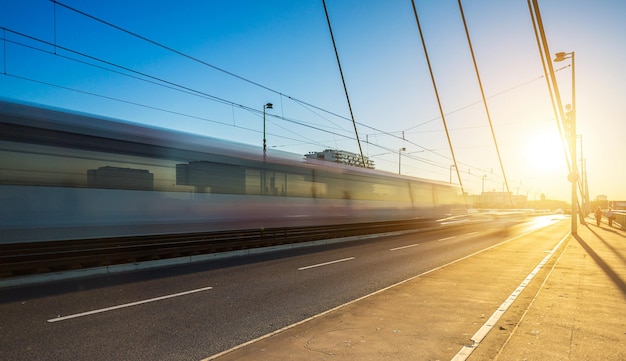 Traffic at the severinsbridge in cologne