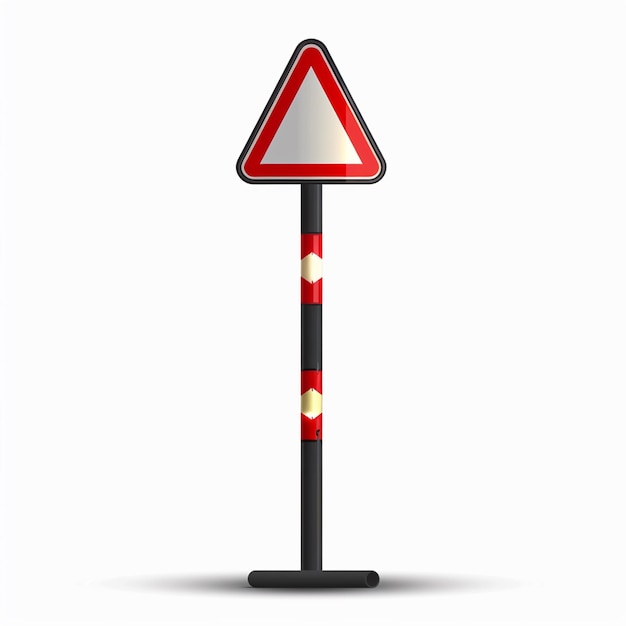 Traffic sign pole vector logo isolated on background