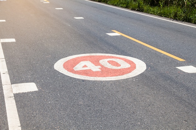 Traffic sign on road in the industrial estate