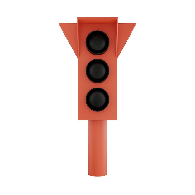 Photo traffic signal light pole 3d icon