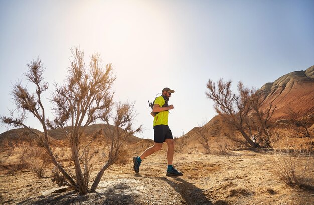 Trail running in the desert