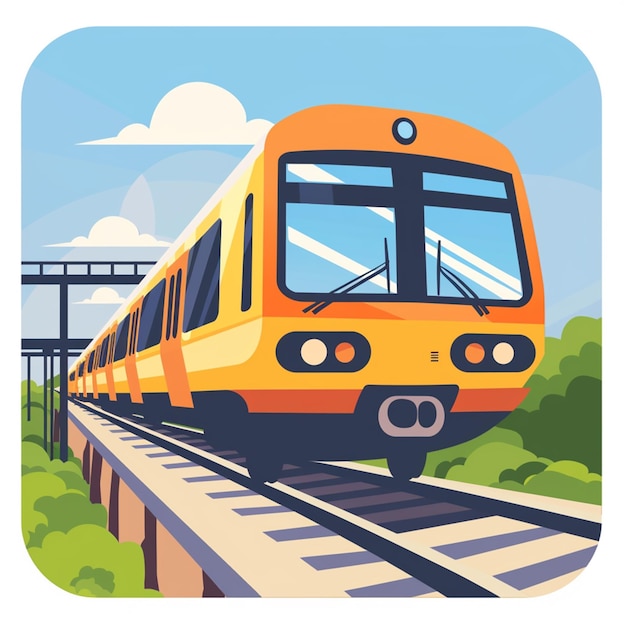 Train illustration icon cartoon graphic