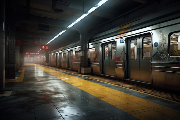 Train at the metro station