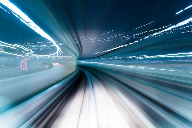 Train moving in Tunnel