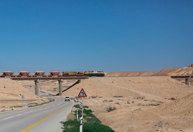 Train in the Negev desert, Israel