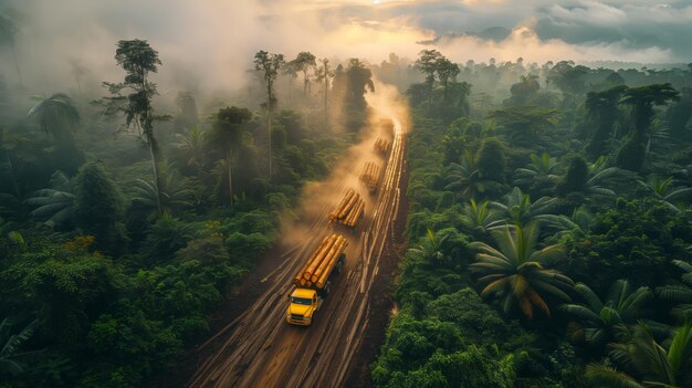 Train Passing Through Lush Green Forest