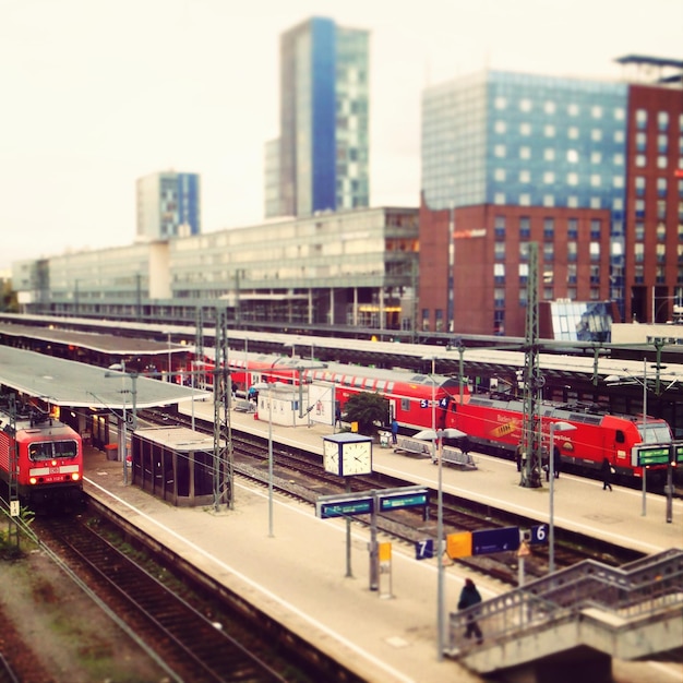 Photo train at railroad station