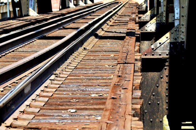 Train tracks out in rural wyoming usa