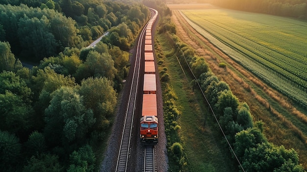 a train with a boxcar that says quot train quot on the tracks