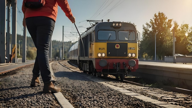 a train with the word l on the front