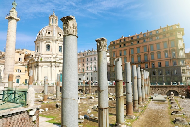 Trajan forum in Rome, Italy