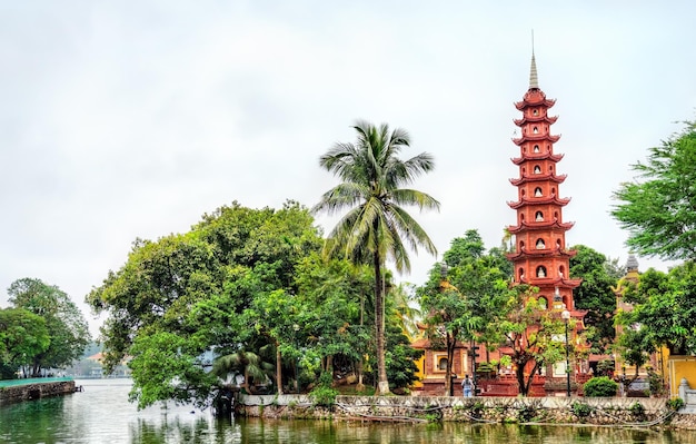 Tran Quoc Pagoda the oldest Buddhist temple in Hanoi Vietnam