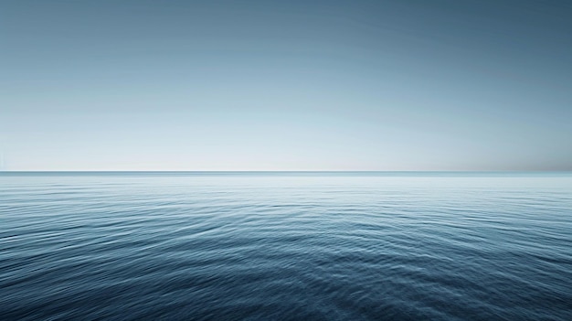 Photo tranquil blue horizon over expansive water and sky