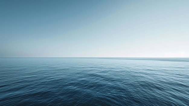 Tranquil Blue Horizon Serene Peaceful Water and Sky