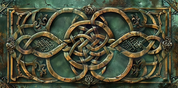 Photo tranquil celtic patterns enchanting and intricate celtic design concept