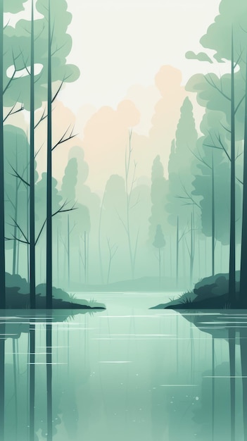 Tranquil Forest Illustration