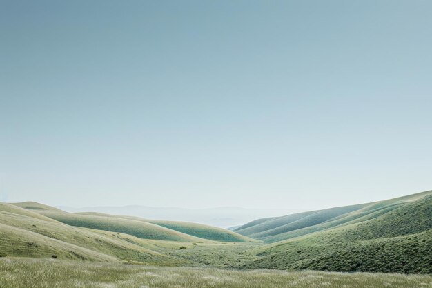 Photo tranquil hills and blue sky