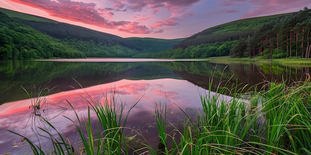 Tranquil Lake Sunset