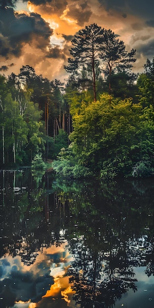 Tranquil Lake Sunset