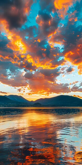 Tranquil Lake Sunset