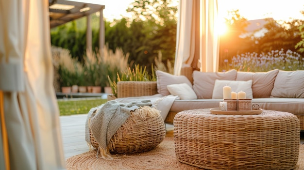 Tranquil Lounging Amidst Lush Tropical Foliage