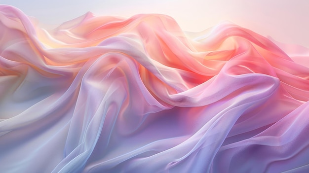 Tranquil minimalist composition with soft pastel gradients and serene flowing textures