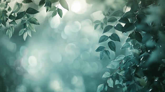 Photo tranquil nature background with blurred foliage