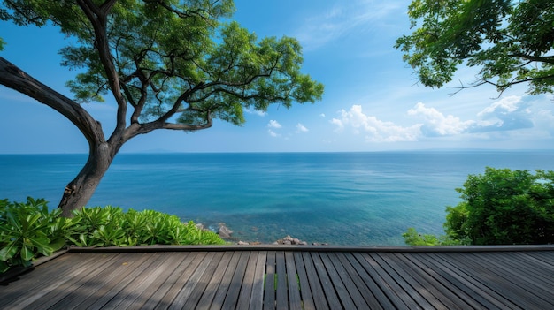 Tranquil Oceanfront Landscape with Stunning Views Relaxing Coastal Scenery Perfect for Vacation