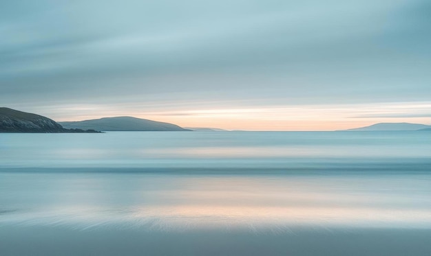 Photo tranquil seascape at sunset