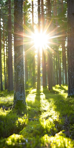 Tranquil Sunlit Woodland