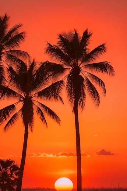 Tranquil Sunset on a Tropical Beach