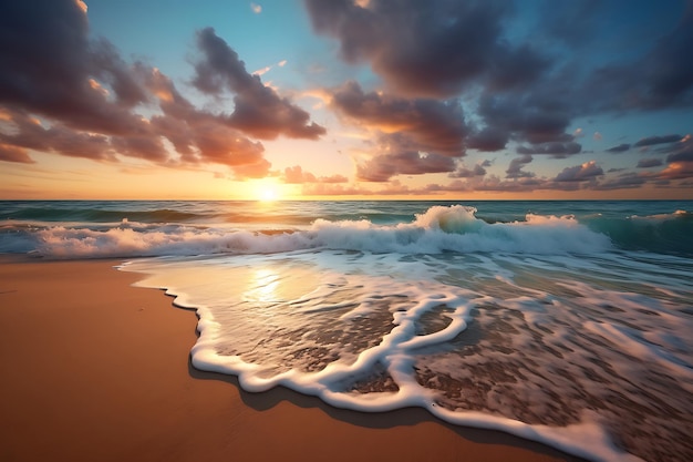 Tranquil Tides and Sandy Shores Beach Land scape Photo