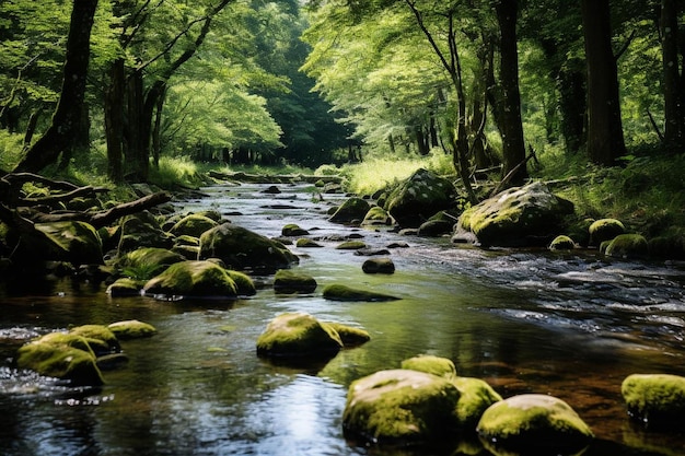 Tranquil Torrent Gentle Stream of Serenity