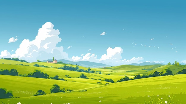 Tranquil Vistas Mesmerizing Vector Landscape Artistry